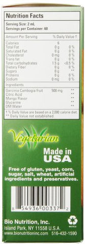 Garcinia Cambogia Líquido, 4 fl oz (118 ml) – Potente Suplemento para Perda de Peso e Controle de Apetite - Bio Nutrition