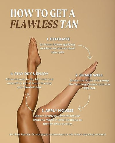 Peta Jane - Mousse Autobronzeador Médio 200ml – Natural, Sem Listras, Leve e Orgânico