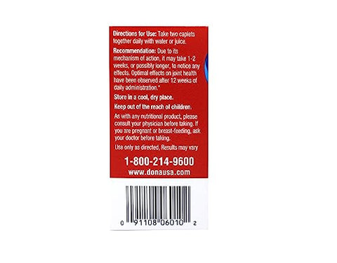 DONA - Dona Sulfato de Glucosamina Cristalina 60 cápsulas (2 Pacotes) – 100% Natural e de Alta Qualidade