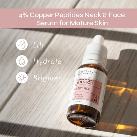 Neurogan - GHK-Cu (Peptídeo de Cobre) 4%% para o Pescoço – Cuidado Avançado da Pele | 30ml