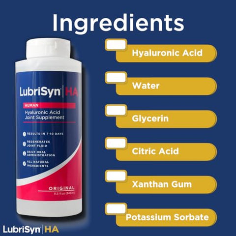 Lubrisyn - LubriSynHA – Suplemento Articular Humano Original 3 x 325ml – Ácido Hialurônico HA de Alto Peso Molecular – Suporte Articular para Mulheres