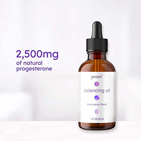 Óleo Proov Equilibrante para Rosto e Corpo com 2500 mg de Progesterona Natural Bio-Idêntica USP, Óleo de TCM e Vitamina E l Hidratante Vegano para Cuidados com a Pele Feminina | 30mL