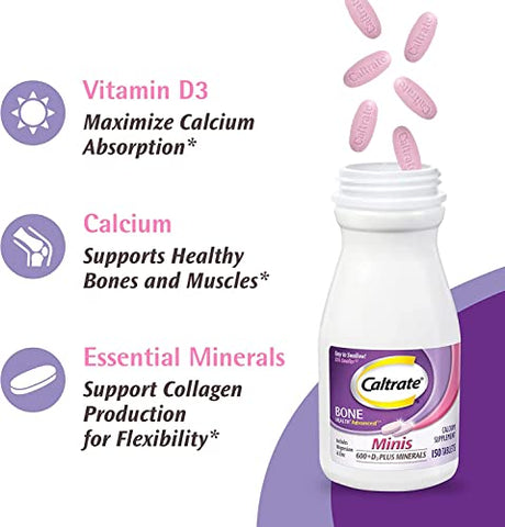 Minis Minerais Tamanho 150ct – Embalagem com 2 unidades – 300 comprimidos - Caltrate