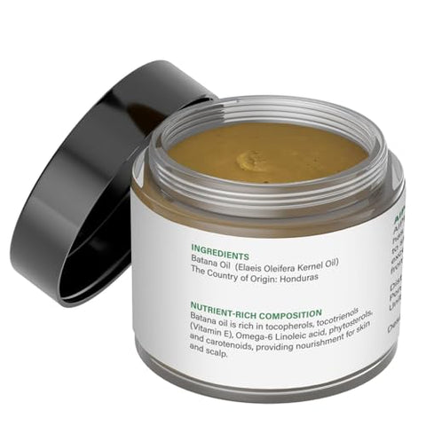 AIPILER - Dr. Sebi Óleo de Batana Puro 100ml – Crescimento Capilar e Espessura para Cabelos Masculinos