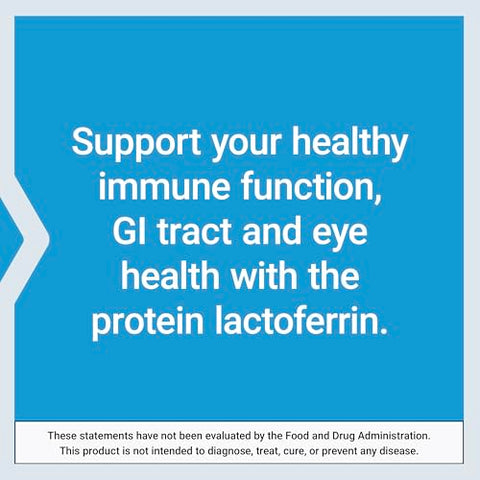 Lactoferrin Caps – Resposta Imune Saudável, Suporte GI, Saúde Visual – Sem Glúten, Não-OGM – 1-Diário, Vegetariano – 60 Cápsulas - Life Extension