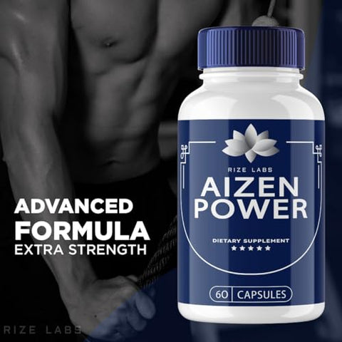 rize labs - Aizen Power for Men: AizenPower Plus Growth, Energia e Desempenho Masculino, AizenPower 24 Vitaminas (60 Cápsulas)