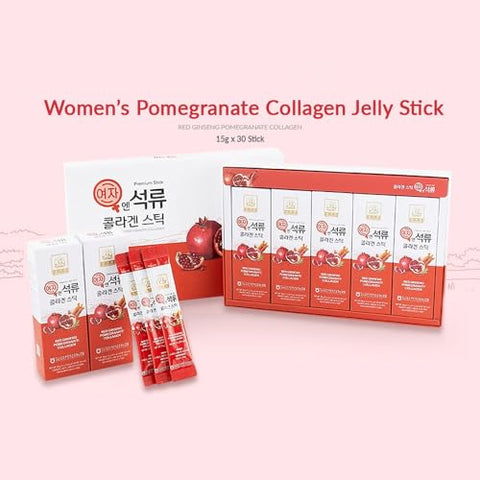 Geumsan – Stick de Colágeno de Romã para Mulheres da Beleza Coreana 30 Unidades (5 Pacotes) – 150g - Baekje
