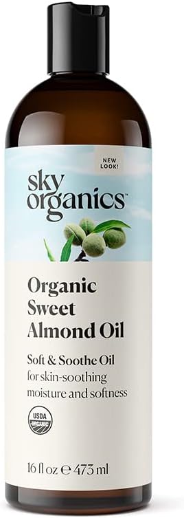 Óleo de Amêndoas Doces Orgânico Sky Organics 100% Puro para o Corpo – 100ml