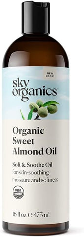 Óleo de Amêndoas Doces Orgânico Sky Organics 100% Puro para o Corpo – 100ml