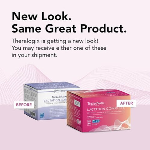 TheraNatal Lactation – Suplemento Vitamínico Pós-Natal Completo – 13 Semanas de Fornecimento – Amamentação – Certificado NSF – 182 Comprimidos - Theralogix