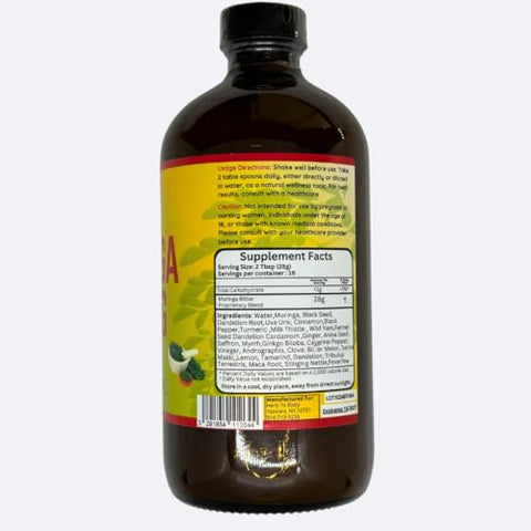 Bitter de Moringa Líquido 473ml – com Raiz de Moringa e Mistura Herbal Natural - Herb To Body