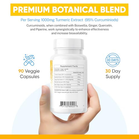 Curcumin Turmeric Extra Forte com Sinergia Aprimorada e Bioavaibilidade – Suporte para Articulações - Jinfiniti