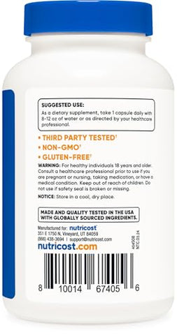 Isoflavonas de Soja 150mg, 180 Cápsulas Vegetarianas – Livre de Glúten, Não-OGM, Amigável aos Vegetarianos - Nutricost