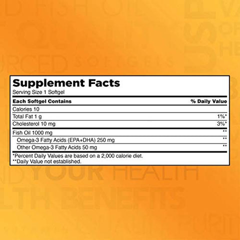 KIRKLAND - Kirkland Signature Óleo de Peixe 1000 mg, 400 Cápsulas (2 Pacotes) – Benefícios para a Saúde e Bem-Estar