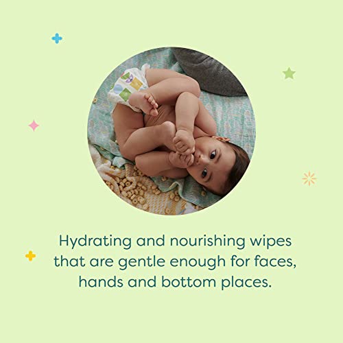 Lenços Umedecidos para Bebês, Sem Perfume, 400 Unidades (5 Pacotes de 80), Não Alérgicos e Formulados com Ingredientes de Origem Vegetal - Babyganics