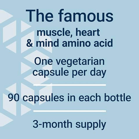 Taurina: Suplemento de aminoácido taurina pura para saúde do coração, fígado e cérebro, longevidade, músculos e exercícios, dose de 1000 mg, livre de transgênicos, sem glúten, vegetariano, 90 cápsulas - Life Extension