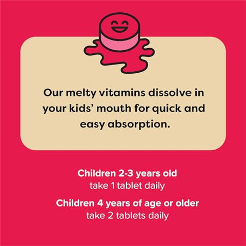 Renzo's - Renzo’s Suplemento de Ferro para Crianças – Suplemento Vegano de Ferro Dissolvível com Vitamina C – Sem Açúcar, Sabor Laranja Oh-Oh-Oh, 90 Comprimidos Derretíveis de 90 g