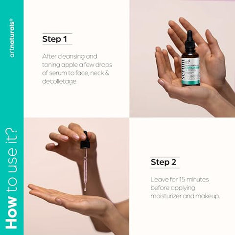 Serum Facial de Niacinamida, 10%% Niacinamida Ativa com 1%% Zinco PCA | 30ml - Artnaturals