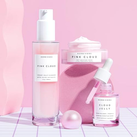 HERBIVORE Pink Cloud Hidratante Facial com Tremella Mushroom – Vegano, Livre de Crueldade – Hidratação e Volume para a Pele