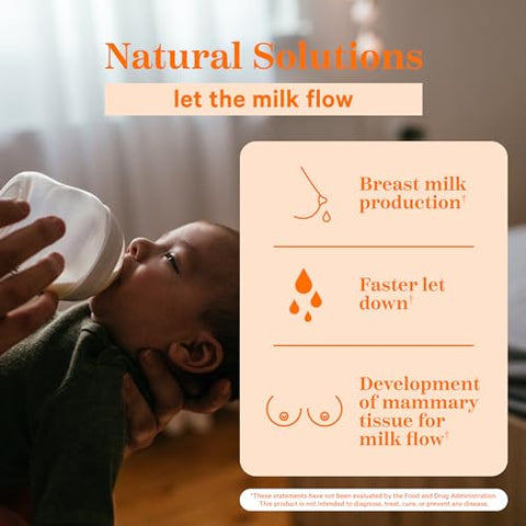 Suplemento Lactação para Mães que Amamentam – Estimula Produção e Fluxo de Leite Materno com Erva-de-Cabra, Cardo Mariano e Moringa – Livre de Feno-Grego – Essenciais para Amamentação de Novas Mães - Pink Stork