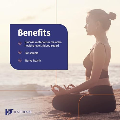 Healthfare - Benfotiamina 300mg | 200 Cápsulas | Vitamina B1 Lipossolúvel | Suporte à Saúde Geral | Livre de Transgênicos | Sem Glúten