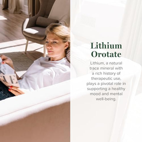 Global Healing Center - Global Healing Lithium Orotate 10mg – Saúde Cerebral, Suporte ao Humor, Função e Clareza – 60 Cápsulas