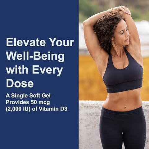 Vitamina D3, 2000 UI (50 mcg), Fortalecimento Ósseo - Carlson