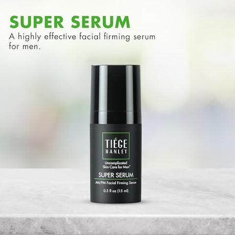 Super Serum Anti-Envelhecimento (1-Pack) – Soro Facial Firmador para Homens – Soro Facial Masculino com Ácido Hialurônico Sódico - Tiege Hanley