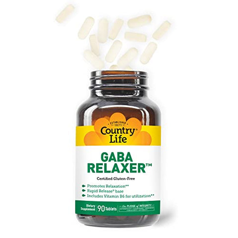 Gaba Relaxer – Liberação Rápida – 90 Comprimidos – Marca Country Life - Country Life