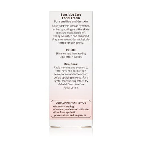 Creme Facial Sensível, 30ml, Sem Fragrância, Hidratante Vegetal com Óleo de Amêndoas Doces - Weleda