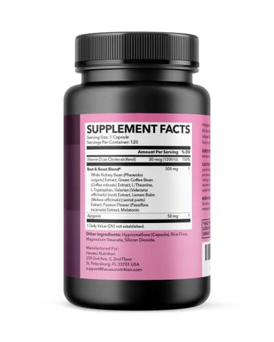 HAVASU NUTRITION - Queima de Gordura Noturna para Mulheres – Mistura de Suporte para Perda de Peso e Sono com Apigenina 50mg – Impulsionador de Metabolismo e Supressor de Apetite para Perda de Peso – Fornecimento de 4 Meses de Peso