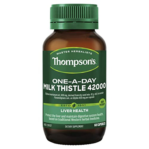 Thompson's Water Seal - Thompsons Cardo Mariano 42.000 Auxilia a Função Hepática 60 Cápsulas