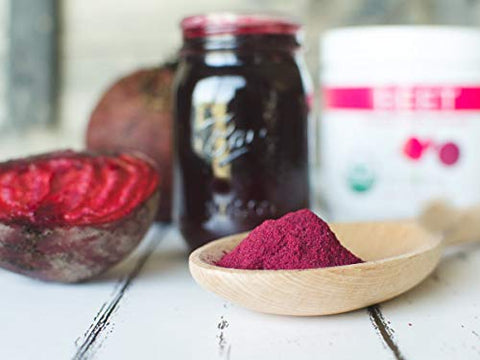 Pó de Beterraba Orgânica Cultivada nos EUA (1 Porção = 1/2 Beterraba): 30 Porções, Beterraba Liofilizada, Pó de Raiz Inteira, Adicione à Água, Suco ou Smoothies - KOYAH
