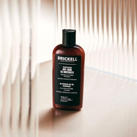 Brickell Men's Products - Gel Hidratante Rejuvenescedor para Homens Brickell, Natural e Orgânico, Absorção Rápida, Reduz Linhas Finas e Rugas (Aromatizado, 120g)