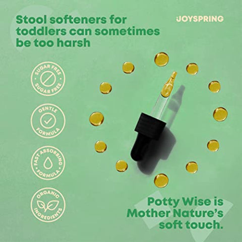 Potty Wise Alívio da Constipação para Crianças – Alívio Natural da Constipação para Crianças – Laxantes Herbais Suaves para Constipação – Vegano – Conforto e Felicidade para Crianças - JoySpring