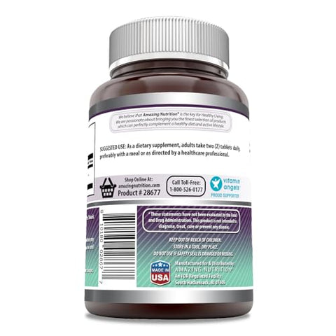 Amazing Nutrition - Amazing Formulas MSM (Methylsulfonylmethane) | 1000 Mg Por Porção | 200 Comprimidos | Livre de Transgênicos | Sem Glúten | Fabricado nos EUA