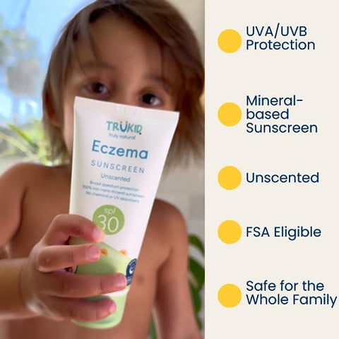 Protetor Solar Diário TruKid Eczema SPF 30 – Crianças | Proteção Solar para Pele Sensível | 30g