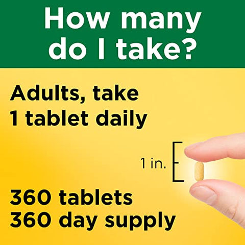 Super B Complex com Vitamina C e Ácido Fólico, Suplemento Dietético para Suporte Imunológico, 360 Comprimidos, Fornecimento de 360 Dias - Nature Made