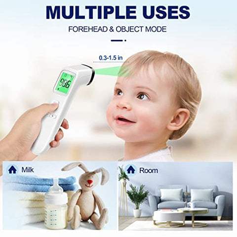 GoodBaby - Termômetro Digital sem Contato para Adultos e Crianças, Preciso e Rápido, Alarme de Febre, Resultado em 1 Segundo, Elegível para FSA HSA, Fácil de Usar, Modo 2 em 1 Cuidados de Saúde