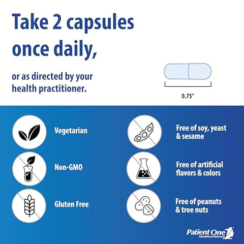 Cogni-Sharp | Suporte à Cognição, Foco e Clareza Mental* | com Ginkgo, Manjericão-de-leão, Bacopa e Mais | 60 Cápsulas - Patient One