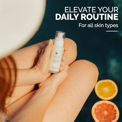 EveryRay Suncare - Sunshine Serum – Serum Mineral Enriquecido com Protetor Solar – 50 ml – FPS 50 com squalane hidratante e Vitamina C – Para Todos os Tipos de Pele e Tons de Pele