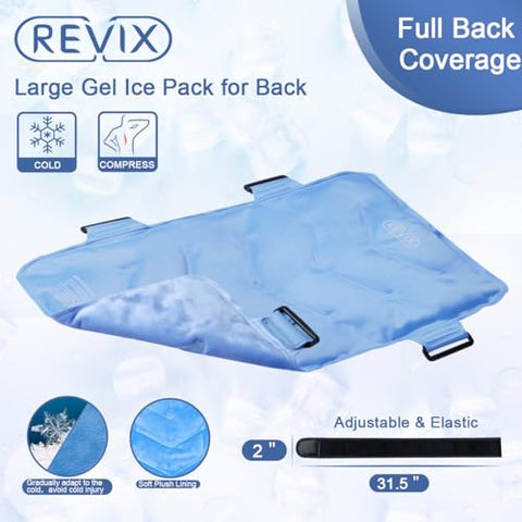 Bolsa de Gelo para as Costas, Grande e Reutilizável, Alívio da Dor e Inchaço, Hematomas – Gel de Gelo - REVIX