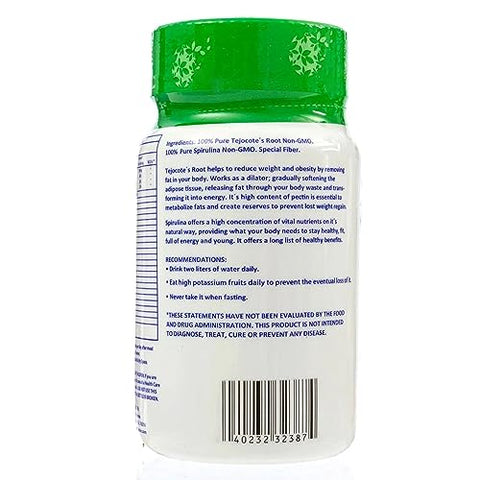 Mexicano 60 Cápsulas 2 Meses de Fornecimento a partir de Ingredientes 100%% Naturais do México Limpa seu Corpo | Feito no México - ELVPOTEC