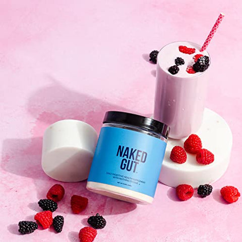 Naked Nutrition - Naked Gut – Pó Natural para Limpeza Intestinal, Suporte Digestivo, Livre de Transgênicos, Soja e Glúten, Vegano e Hipoalergênico, 40 Porções
