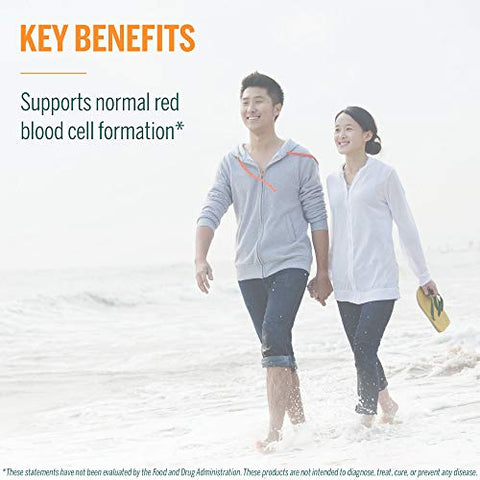 Active Chewable B12 com L-Methylfolate | Vitamina B12 e Folate Mastigável | 60 Comprimidos Mastigáveis | Sabor Natural de Cereja - Genestra Brands