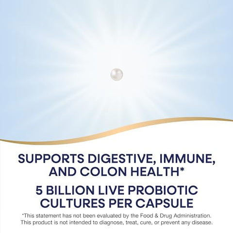 Nature's Way - Nature’s Way Max Potency Probiotic Pearls para Homens e Mulheres, Suporte Digestivo, Imunidade, Saúde do Cólon*, 5 Bilhões de Culturas Vivas, Sem Necessidade de Refrigeração, 30 Softgels