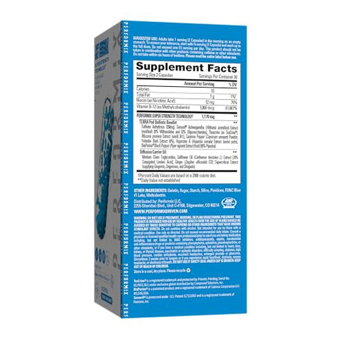 SST Original – Pré-Treino, 250 mg Cafeína, 120 Cápsulas – Suplementos Energéticos, Sem Queda, Metas de Fitness, Nootrópico – Liberação Controlada para Foco Durante Todo o Dia, Humor - PERFORMIX