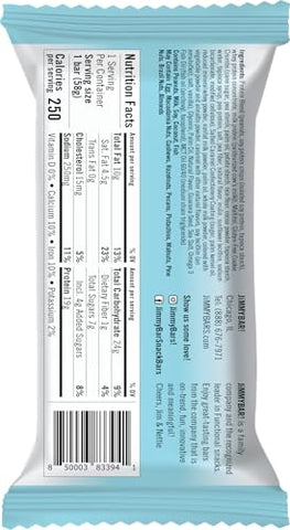 JIMMYBAR - JiMMY’S! Barra de Proteína Funcional – Caramelo com Sal Marinho Cookies N’ Cream – 12 Unidades – 18g Proteína – Cafeína, Ômega 3 e Óleos MCT – Baixo teor de açúcar, sem glúten