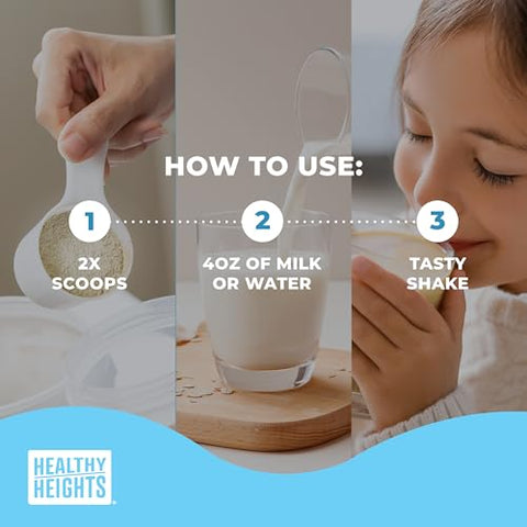 Grow – Mistura de Proteína em Pó para Crianças (Baunilha) – Shake Rico em Proteínas para Crianças 3 – 400g - Healthy Height