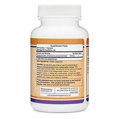 DHM Depot Dihydromyricetin - Dihydromyricetin (DHM) – Extrato de Hovenia Dulcis para Suporte Hepático – 90 Cápsulas 300mg – Obtido Naturalmente da Árvore Oriental de Uva-Passa